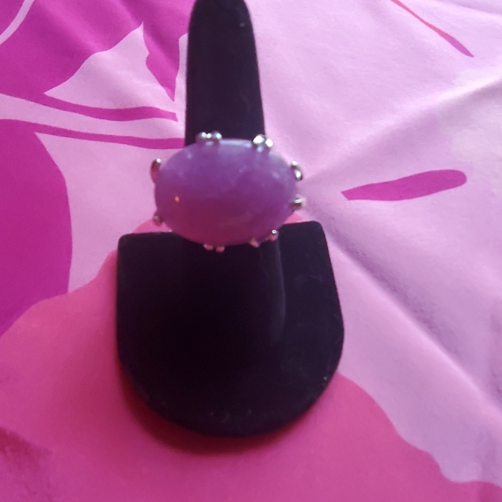 Amethyst cocktail style statement ring